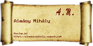 Almásy Mihály névjegykártya